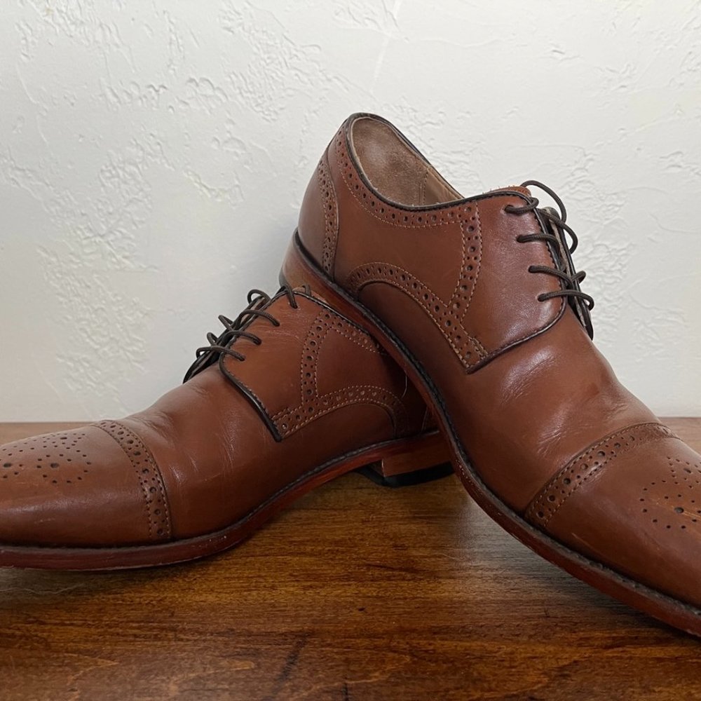 Johnston & Murphy British Tan Oxford Shoes Gem